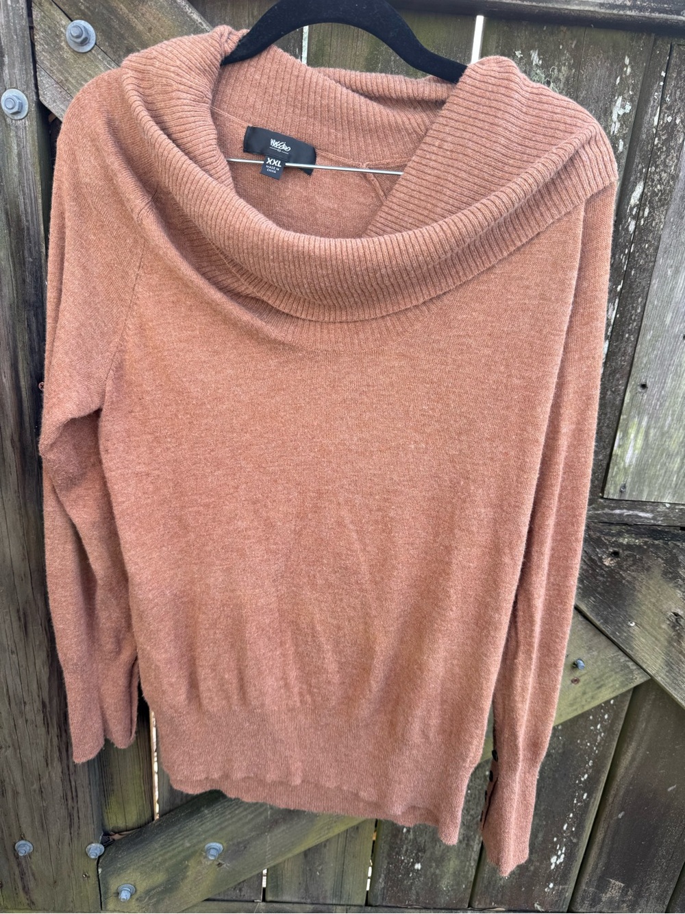 Mossimo Supply Co. Rust Cowl Neck Sweater